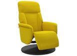 Vidaxl Poltrona Relax Con Poggiapiedi In Velluto Giallo