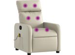 Vidaxl Sedia Da Massaggio In Pelle Finta Crema