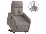 Vidaxl Poltrona Relax Con Supporto In Piedi Tessuto Taupe
