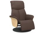 Vidaxl Poltrona Relax Con Poggiapiedi In Pelle Finta Marrone