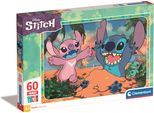 Clementoni - Puzzle Maxi Disney Stitch 60 ElementóW - Oficjalny Produkt Premium