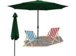 Tolletour Ombrellone Da 3,5 M Protezione Solare UV40+ Ombrellone Da Giardino Ombrellone Da Spiaggia, Verde