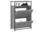 Vidaxl Scarpiera Grigio Sonoma 75X34X112 Cm Materiale A Base Di Legno