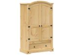 Armadio 101X52X170 Cm In Legno Di Pino Massiccio