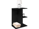 Vidaxl Comodino Look Rovere Nero 46,5X29X61 Cm Materiale A Base Di Legno