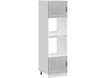 Vidaxl Armadietti Per Cucina 2 Pz. Materiale A Base Di Legno Grigio Cemento Lucca