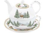 Teiera In Porcellana Con Tazza White Forest