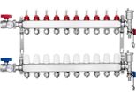 Collettore Di Circuiti Di Riscaldamento Per Il Riscaldamento A Pavimento - 10 Circuiti Di Riscaldamento - Indicatore Di Portata Fino A 5L/Min - Distribuzione Efficiente Del Calore - Ideale Per Gli Spazi Abitativi
