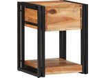 Vidaxl Comodino Marrone 40 X 35 X 50 Cm In Legno Massiccio Di Acacia