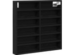 Vidaxl Vetrinetta Look Rovere Nero 60 X 8,5 X 58 Cm Materiale In Legno