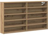 Vidaxl Vetrina Con Ripiano Rovere Artigianale 100 X 15 X 58 Cm Materiale A Base Di Legno