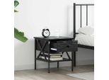 Vidaxl Comodino Con Cassetti Look Rovere Nero 40 X 42 X 45 Cm