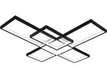 Lampadario A Soffitto, Luminosità Regolabile, Design Moderno, Nero L78Xl70Cm, Dimmerabile Rc
