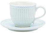 Tazza E Piattino In Ceramica Alice Pale Blue