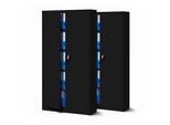Set Di 2 Schedari C001 Armadio In Metallo Armadio In Acciaio Armadio Per Utensili Armadio Per Ufficio Armadio Per Archiviazione Armadio Universale Porte A Battente Verniciate A Polvere 185 Cm X 90 Cm X 40 Cm (Nero/Nero)
