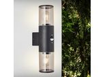 Brillante Applique Da Esterno Sergioro | Luce Decorativa Da Esterno | Antracite | Con Rilevatore Di Movimento | 2X E27 Max. 20 W | IP44