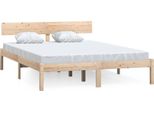 Vidaxl Letto In Legno Massiccio Senza Materasso 140X200 Cm