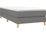 Vidaxl Struttura Letto A Molle Insacchettate Grigio Scuro 90X200 Cm Tessuto