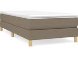Struttura Letto In Tessuto Taupe 90X200 Cm