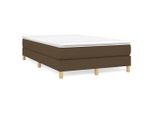 Vidaxl Struttura Letto A Molle Insacchettate Marrone Scuro 120X200 Cm Tessuto