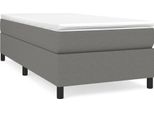 Struttura Letto Senza Materasso In Tessuto Grigio Scuro 80X200 Cm
