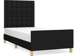 Vidaxl Struttura Letto Senza Materasso Nero 100X200 Cm In Tessuto