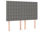 Vidaxl Testiere 4 Pz. Tessuto Grigio Scuro 72X5X78/88 Cm