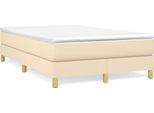 Vidaxl Struttura Letto A Molle Insacchettate Crema 120X200 Cm Tessuto