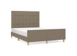 Vidaxl Struttura Letto Senza Materasso Taupe 140X200 Cm Tessuto
