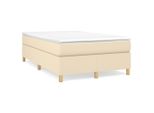 Vidaxl Struttura Letto A Molle Insacchettate Crema 120X200 Cm Tessuto