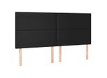 Vidaxl Testiere 4 Pezzi Nero 100X5X78/88 Cm Similcuoio
