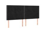 Vidaxl Testiere 4 Pezzi Nero 100X5X78/88 Cm Velluto