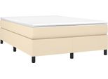 Vidaxl Struttura Letto A Molle Insacchettate Crema 140X200 Cm Tessuto