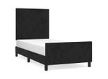 Vidaxl Struttura Letto Con Testiera Nera 80X200 Cm In Velluto