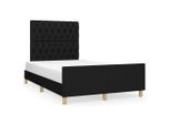 Vidaxl Struttura Letto Senza Materasso Nero 120X200 Cm In Tessuto