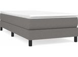 Vidaxl Struttura Letto A Molle Insacchettate Grigio Scuro 90X200 Cm Tessuto
