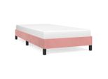 Vidaxl Struttura Letto Rosa 90X190 Cm In Velluto