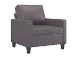 Vidaxl Poltrona Grigia 60 Cm In Pelle Finta