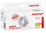 Meto 30007341 Meto Preisetiketten Leuchtorange Permanent 26,0 X 12,0 Mm, 6 Rollen