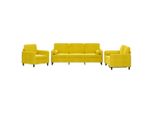 Vidaxl Set Divano 3 Pezzi Con Cuscini In Velluto Giallo