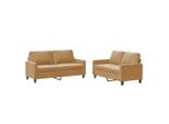 Vidaxl Set Divano 2 Pezzi Con Cuscini In Velluto Marrone