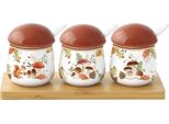 Set Di 3 Ciotole Autunnali Autumn Breeze Su Vassoio Easy Life