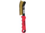 Ks-Tools Spazzola Per Pinze Freno In Filo D'ottone 201.2322 Spazzola Di Pulizia A 2 File Di Filo D'ottone Ondulato