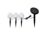 Vidaxl Lampade Solari Da Giardino A 3 Led Con Picchetto A Terra E Modulo Solare