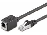 Goobay 91883 Cavo Di Prolunga Cat 5E, F/Utp, Nero, 3 M - RJ45 Maschio (8P8C) > RJ45 Femmina (8P8C)