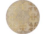 Creative Tops Set Di Sottobicchieri Con Retro In Sughero, 4 Pezzi, 12 Cm, Design De Gold Prints, Rotondo, Oro/Grigio