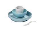 Set Di Stoviglie Beaba In Silicone Blu