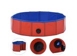 Vidaxl Piscina Per Cani Pieghevole Rossa 80×20 Cm Pvc