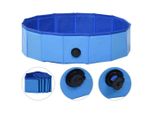 Vidaxl Piscina Per Cani Pieghevole Blu 80 X 20 Cm Pvc