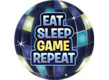 Piatto Di Carta Battle Royale Decorazione Party Gaming 8 Pezzi Blu 18 Cm - Taglia Unica